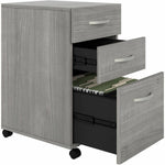 Bush Furniture Studio C L - Shaped Desk with Mobile File Cabinet (STC008X) - SchoolOutlet