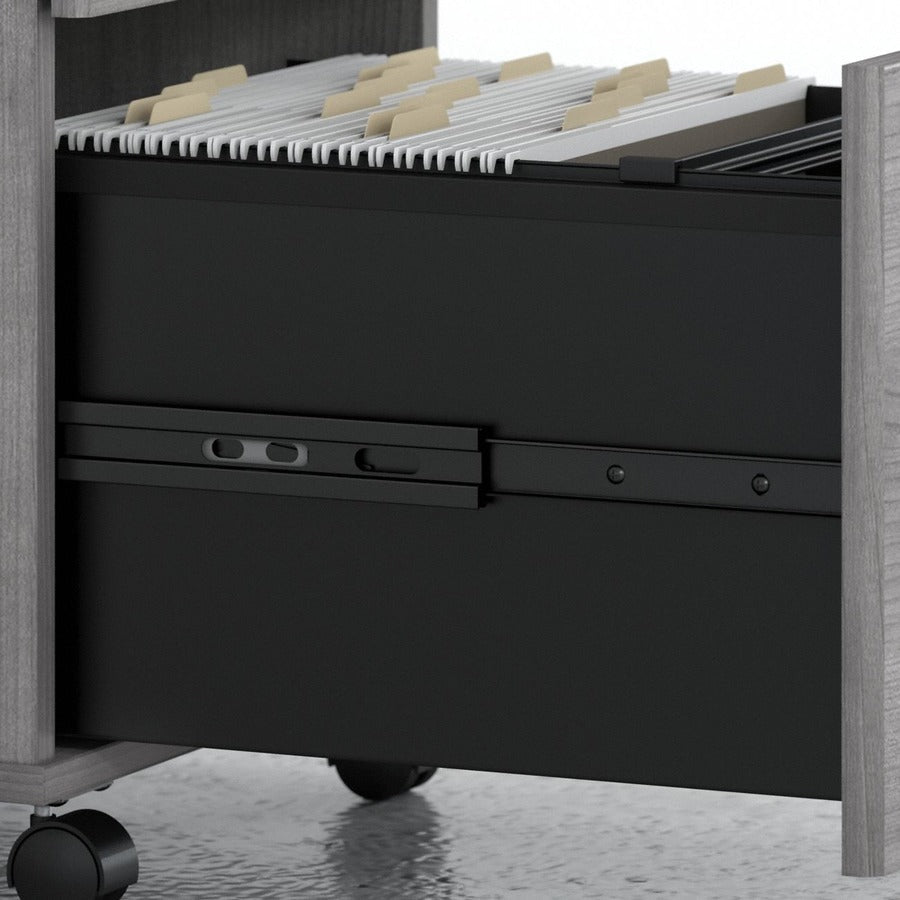 Bush Furniture Studio C L - Shaped Desk with Mobile File Cabinet (STC008X) - SchoolOutlet