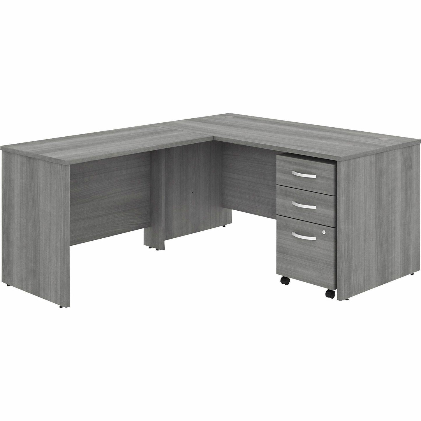 Bush Furniture Studio C L - Shaped Desk with Mobile File Cabinet (STC008X) - SchoolOutlet
