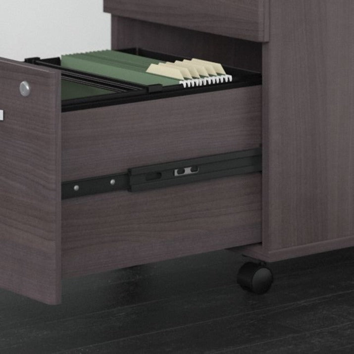 Bush Furniture Studio C L - Shaped Desk with Mobile File Cabinet (STC008X) - SchoolOutlet