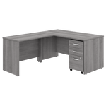Bush Furniture Studio C L - Shaped Desk with Mobile File Cabinet (STC008X) - SchoolOutlet