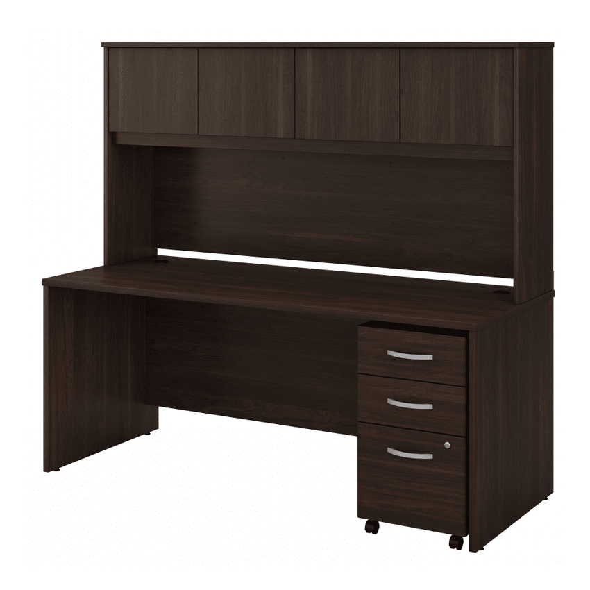 Bush Furniture Studio C 72"W x 30"D Office Desk with Hutch and Mobile File Cabinet (STC011X) - SchoolOutlet
