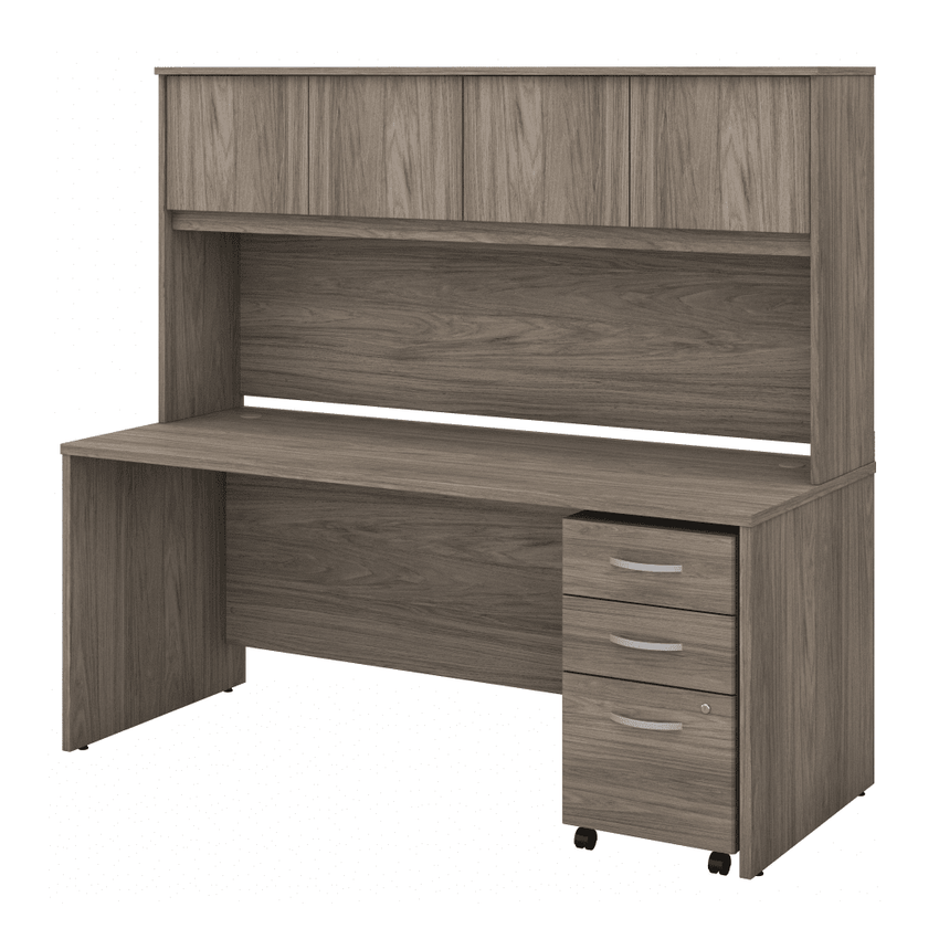 Bush Furniture Studio C 72"W x 30"D Office Desk with Hutch and Mobile File Cabinet (STC011X) - SchoolOutlet