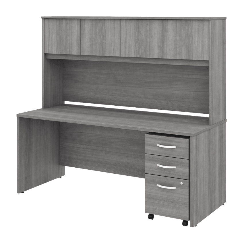 Bush Furniture Studio C 72"W x 30"D Office Desk with Hutch and Mobile File Cabinet (STC011X) - SchoolOutlet
