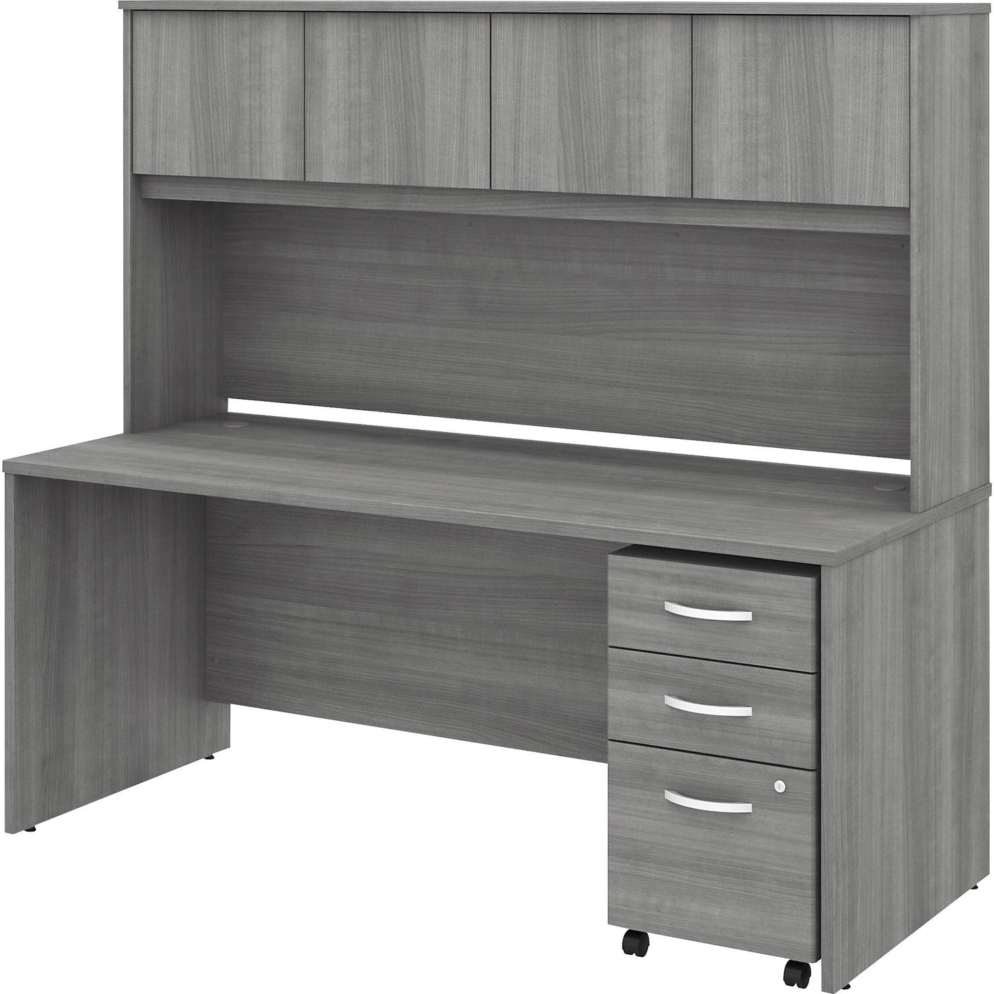 Bush Furniture Studio C 72"W x 30"D Office Desk with Hutch and Mobile File Cabinet (STC011X) - SchoolOutlet