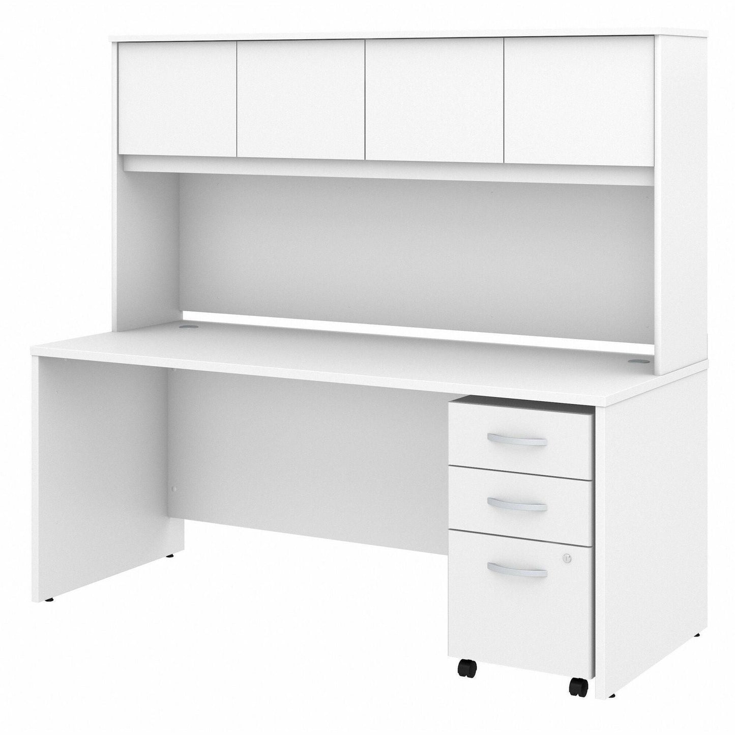 Bush Furniture Studio C 72"W x 30"D Office Desk with Hutch and Mobile File Cabinet (STC011X) - SchoolOutlet