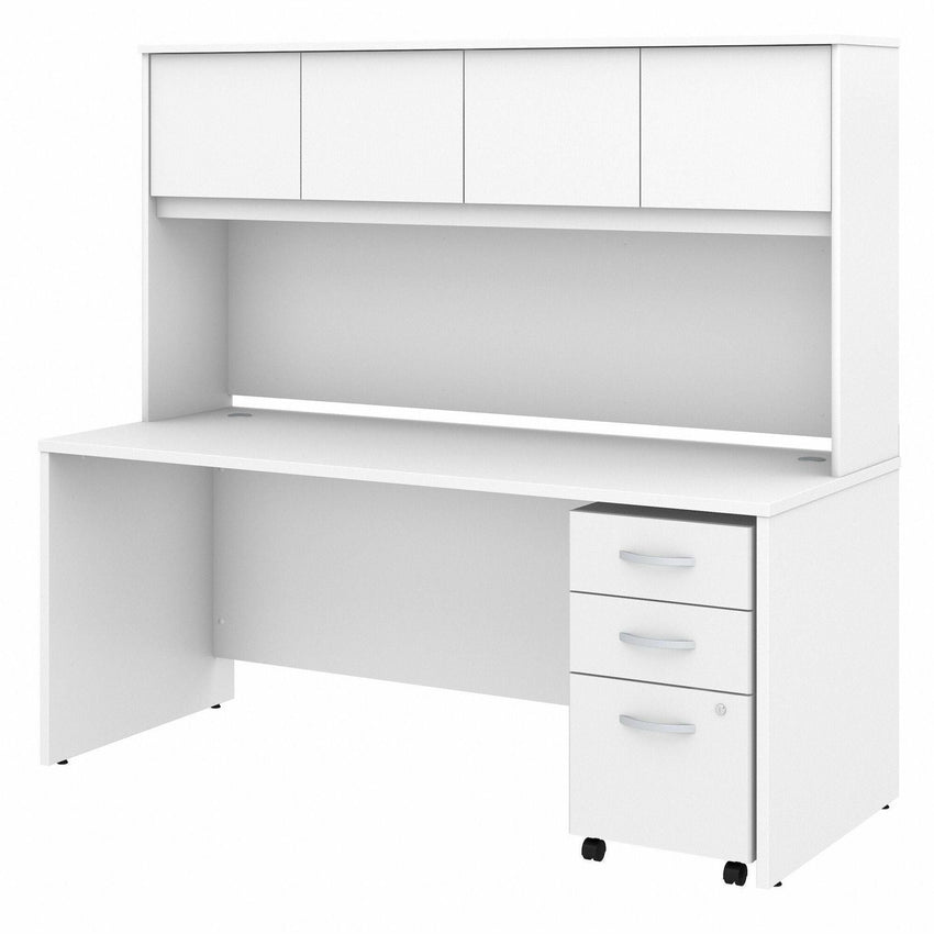 Bush Furniture Studio C 72"W x 30"D Office Desk with Hutch and Mobile File Cabinet (STC011X) - SchoolOutlet
