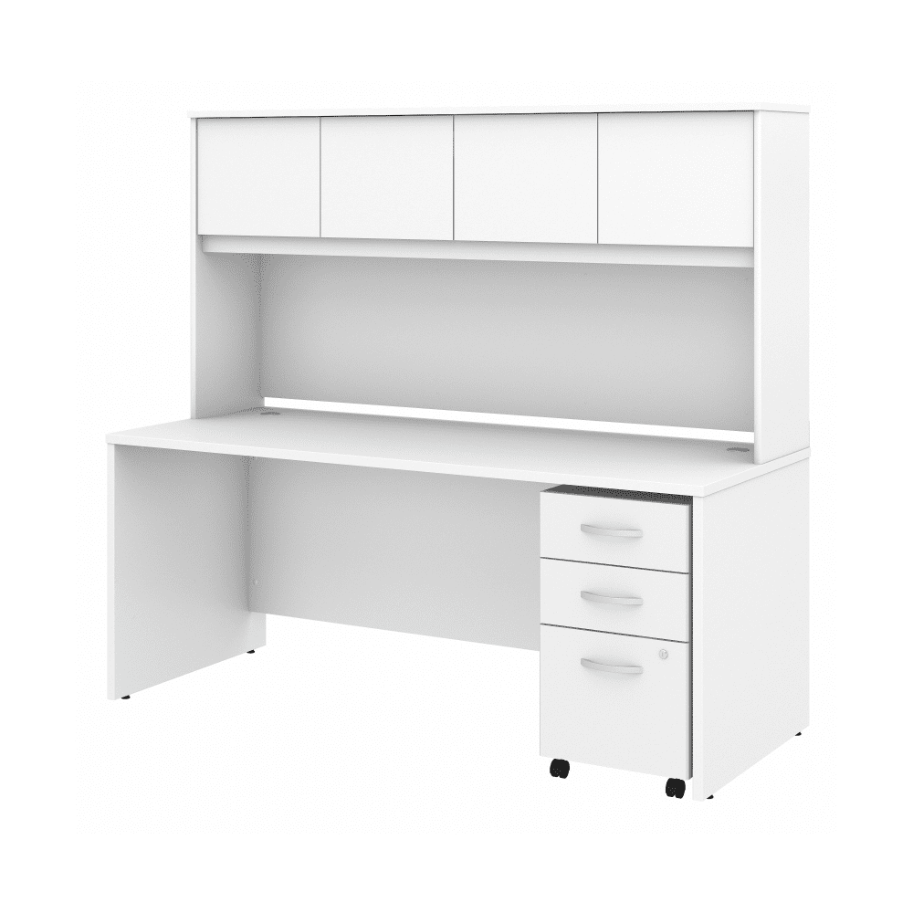 Bush Furniture Studio C 72"W x 30"D Office Desk with Hutch and Mobile File Cabinet (STC011X) - SchoolOutlet