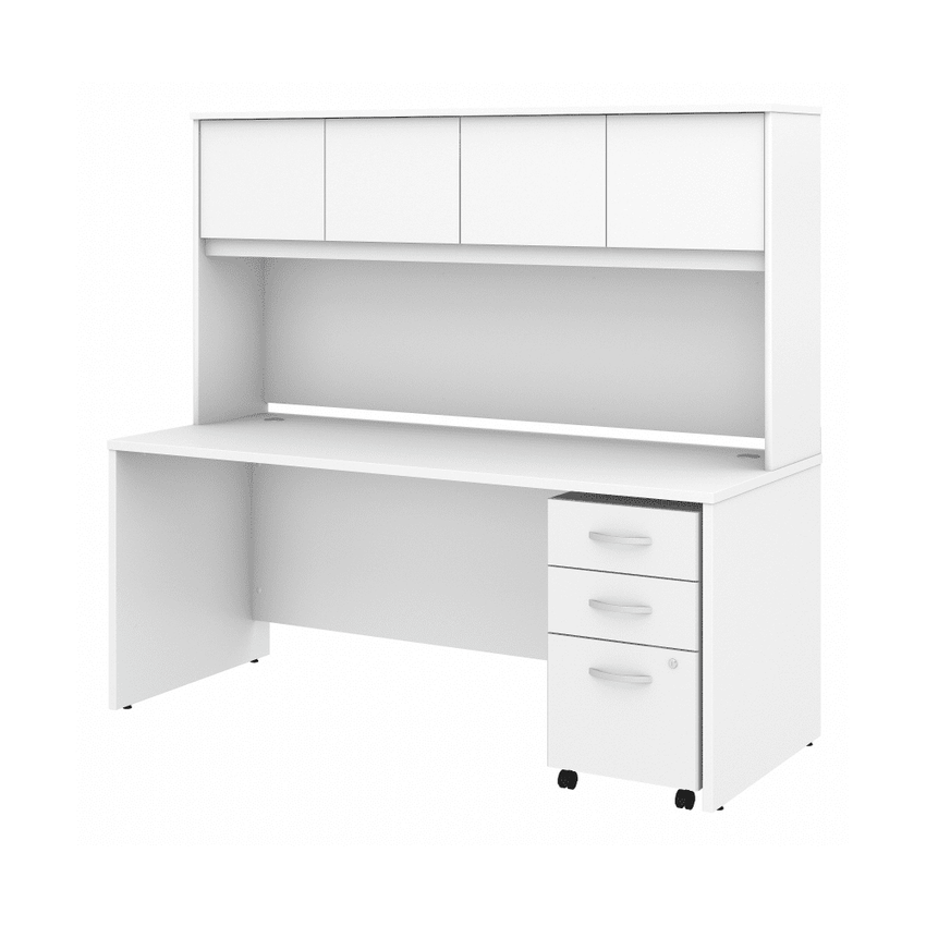 Bush Furniture Studio C 72"W x 30"D Office Desk with Hutch and Mobile File Cabinet (STC011X) - SchoolOutlet
