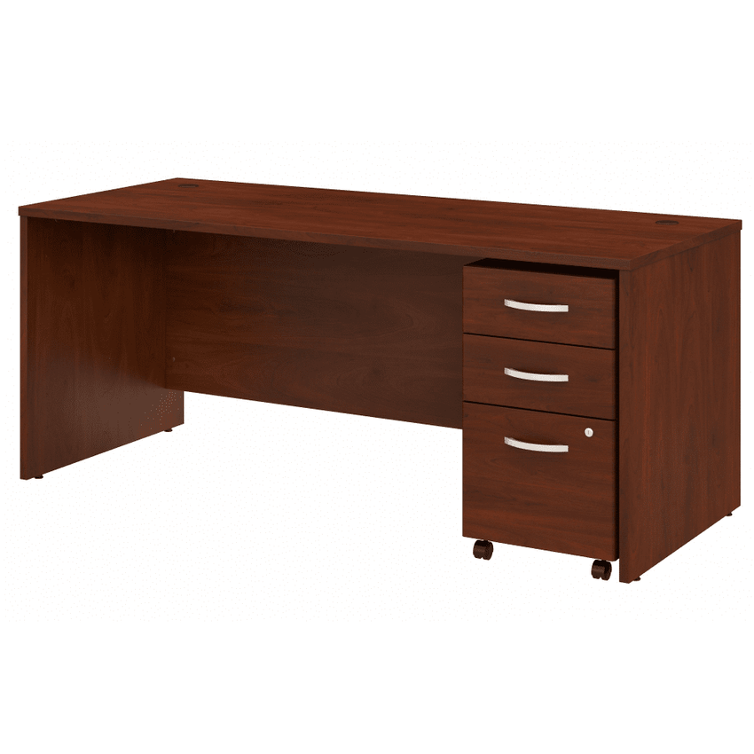 Bush Furniture Studio C 72"W x 30"D Office Desk with Mobile File Cabinet (STC013X) - SchoolOutlet