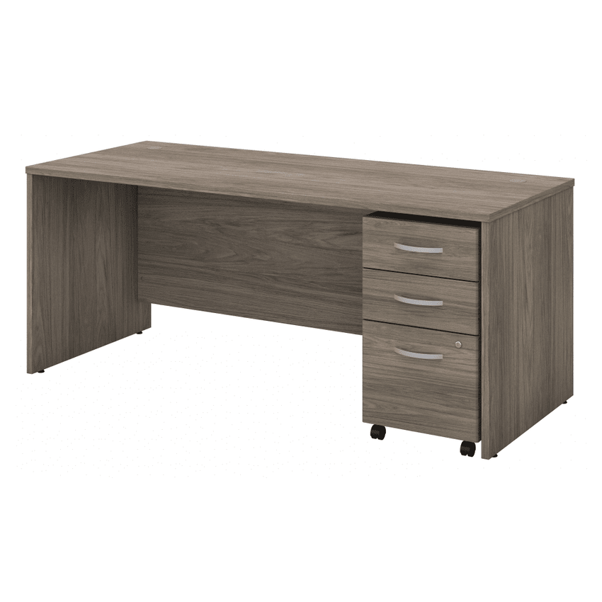 Bush Furniture Studio C 72"W x 30"D Office Desk with Mobile File Cabinet (STC013X) - SchoolOutlet