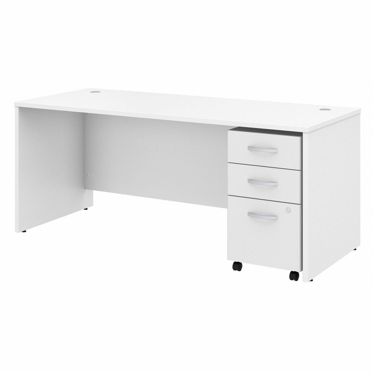 Bush Furniture Studio C 72"W x 30"D Office Desk with Mobile File Cabinet (STC013X) - SchoolOutlet