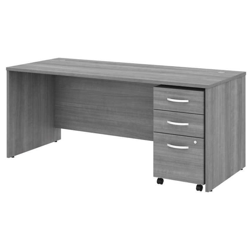 Bush Furniture Studio C 72"W x 30"D Office Desk with Mobile File Cabinet (STC013X) - SchoolOutlet