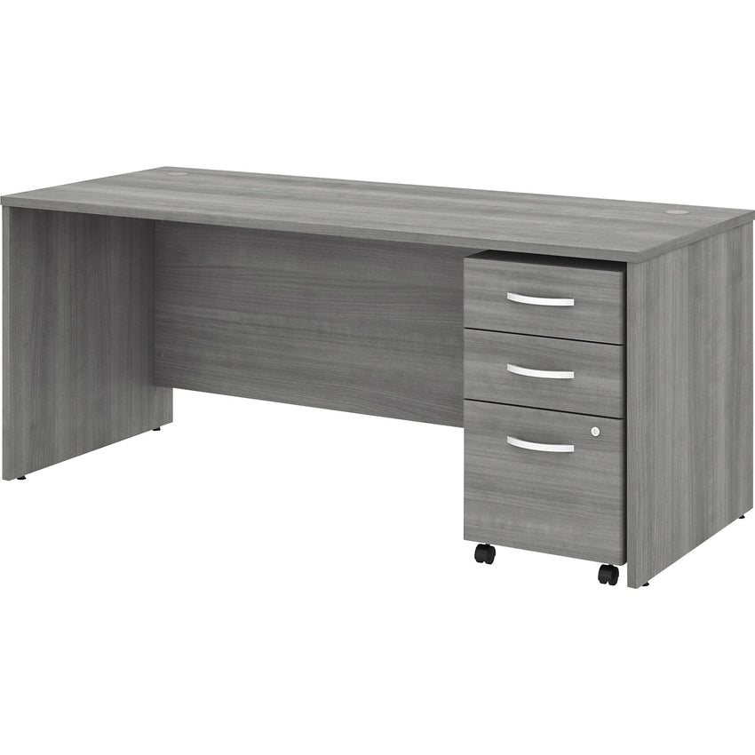 Bush Furniture Studio C 72"W x 30"D Office Desk with Mobile File Cabinet (STC013X) - SchoolOutlet