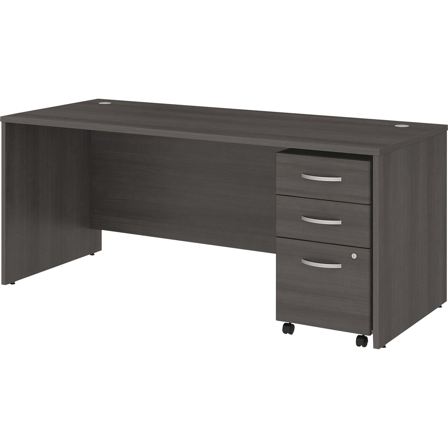 Bush Furniture Studio C 72"W x 30"D Office Desk with Mobile File Cabinet (STC013X) - SchoolOutlet