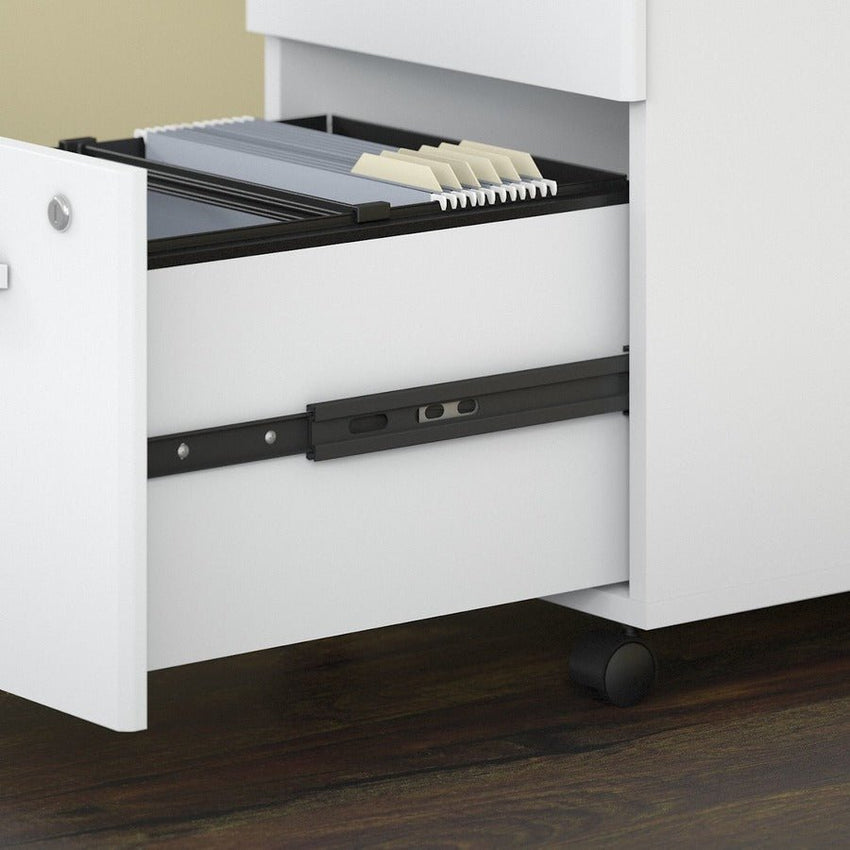 Bush Furniture Studio C 60"W x 30"D Office Desk with Mobile File Cabinet (STC014X) - SchoolOutlet