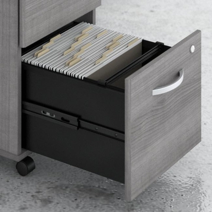 Bush Furniture Studio C 60"W x 30"D Office Desk with Mobile File Cabinet (STC014X) - SchoolOutlet