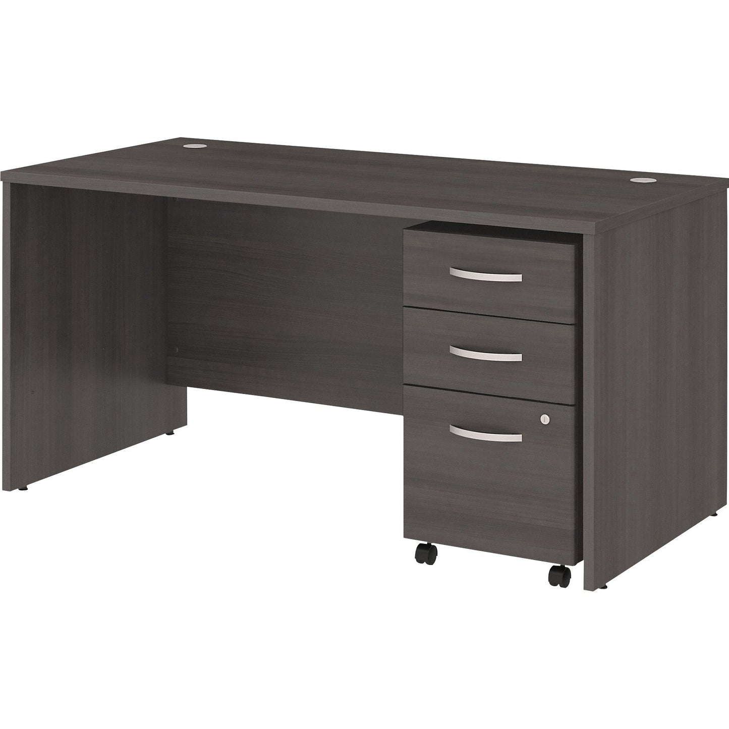 Bush Furniture Studio C 60"W x 30"D Office Desk with Mobile File Cabinet (STC014X) - SchoolOutlet