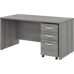 Bush Furniture Studio C 60"W x 30"D Office Desk with Mobile File Cabinet (STC014X)