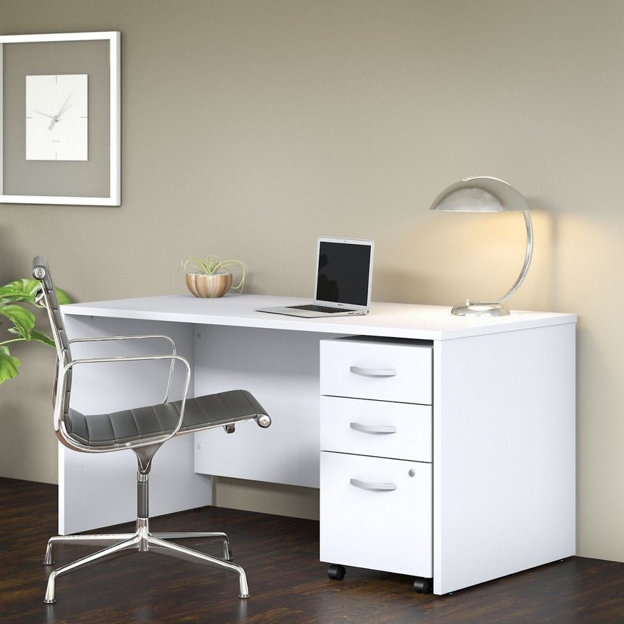 Bush Furniture Studio C 60"W x 30"D Office Desk with Mobile File Cabinet (STC014X) - SchoolOutlet