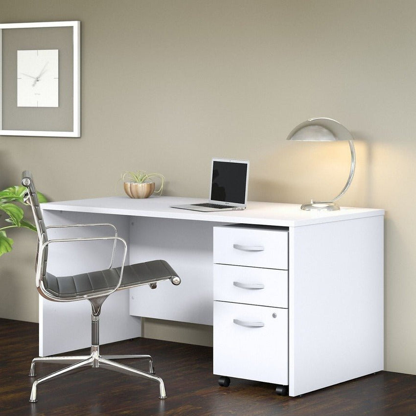 Bush Furniture Studio C 60"W x 30"D Office Desk with Mobile File Cabinet (STC014X) - SchoolOutlet