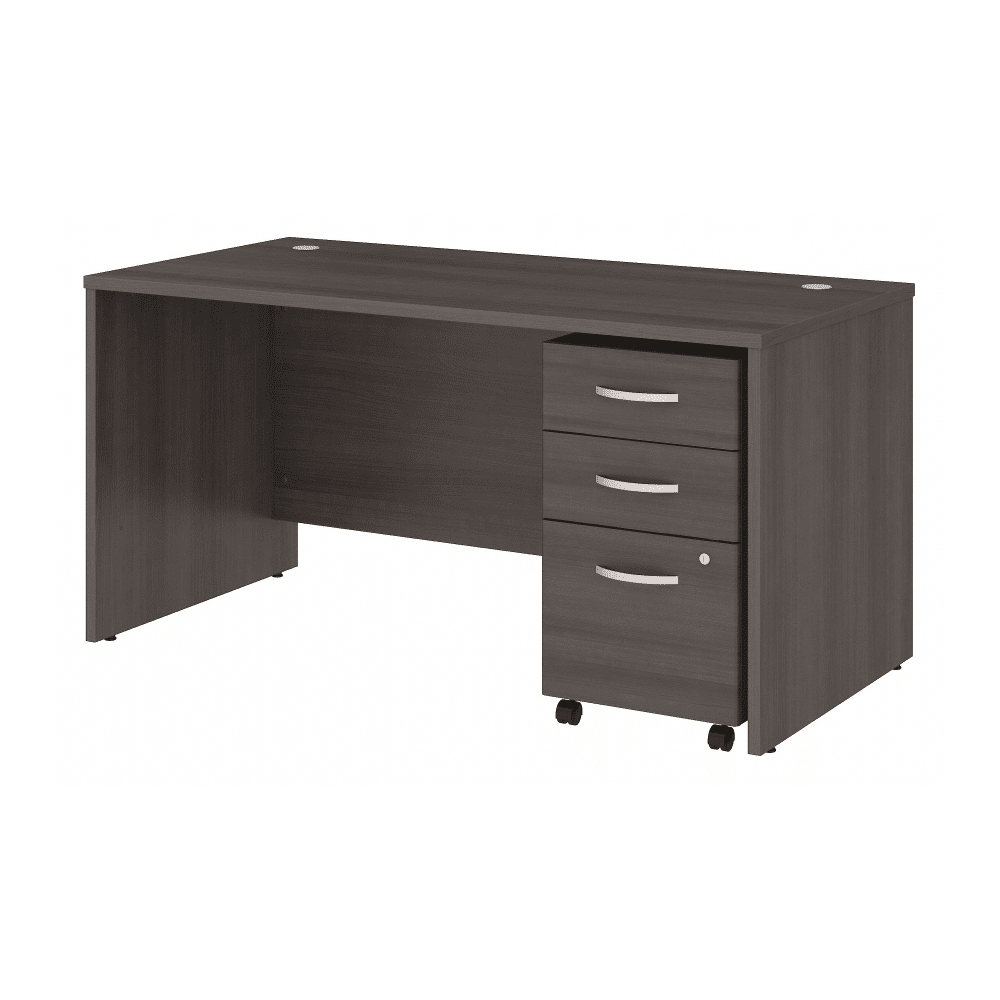 Bush Furniture Studio C 60"W x 30"D Office Desk with Mobile File Cabinet (STC014X) - SchoolOutlet