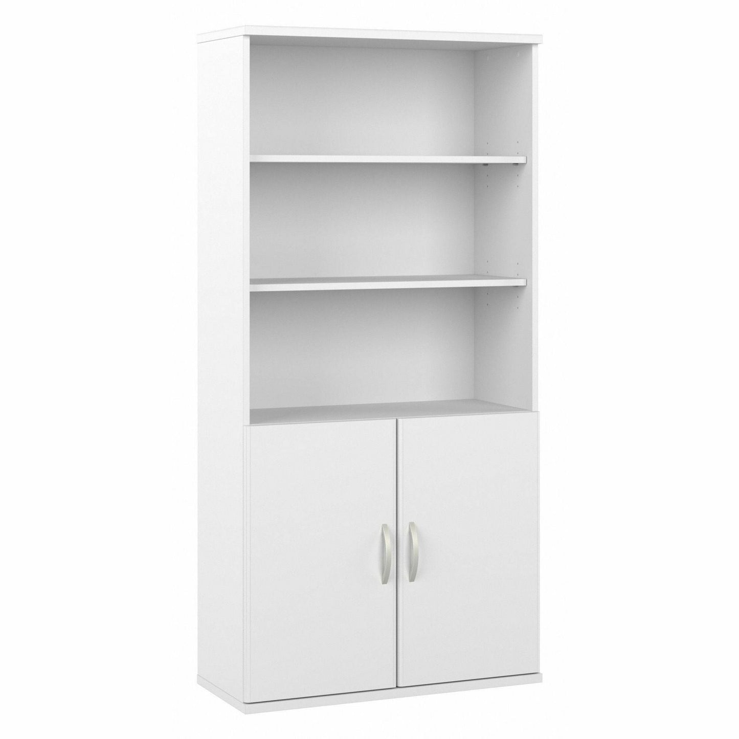 Bush Furniture Studio C 5 - Shelf Bookcase with Doors (STC015X) - SchoolOutlet
