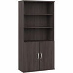 Bush Furniture Studio C 5 - Shelf Bookcase with Doors (STC015X) - SchoolOutlet