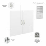 Bush Furniture Studio C 5 - Shelf Bookcase with Doors (STC015X) - SchoolOutlet