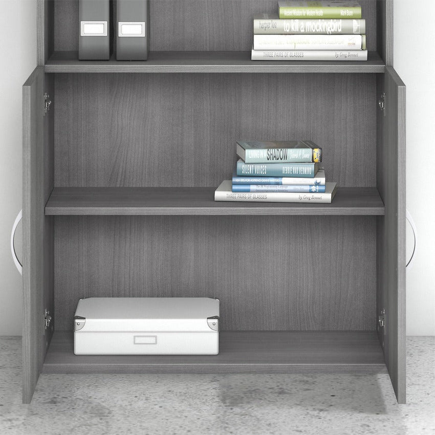 Bush Furniture Studio C 5 - Shelf Bookcase with Doors (STC015X) - SchoolOutlet
