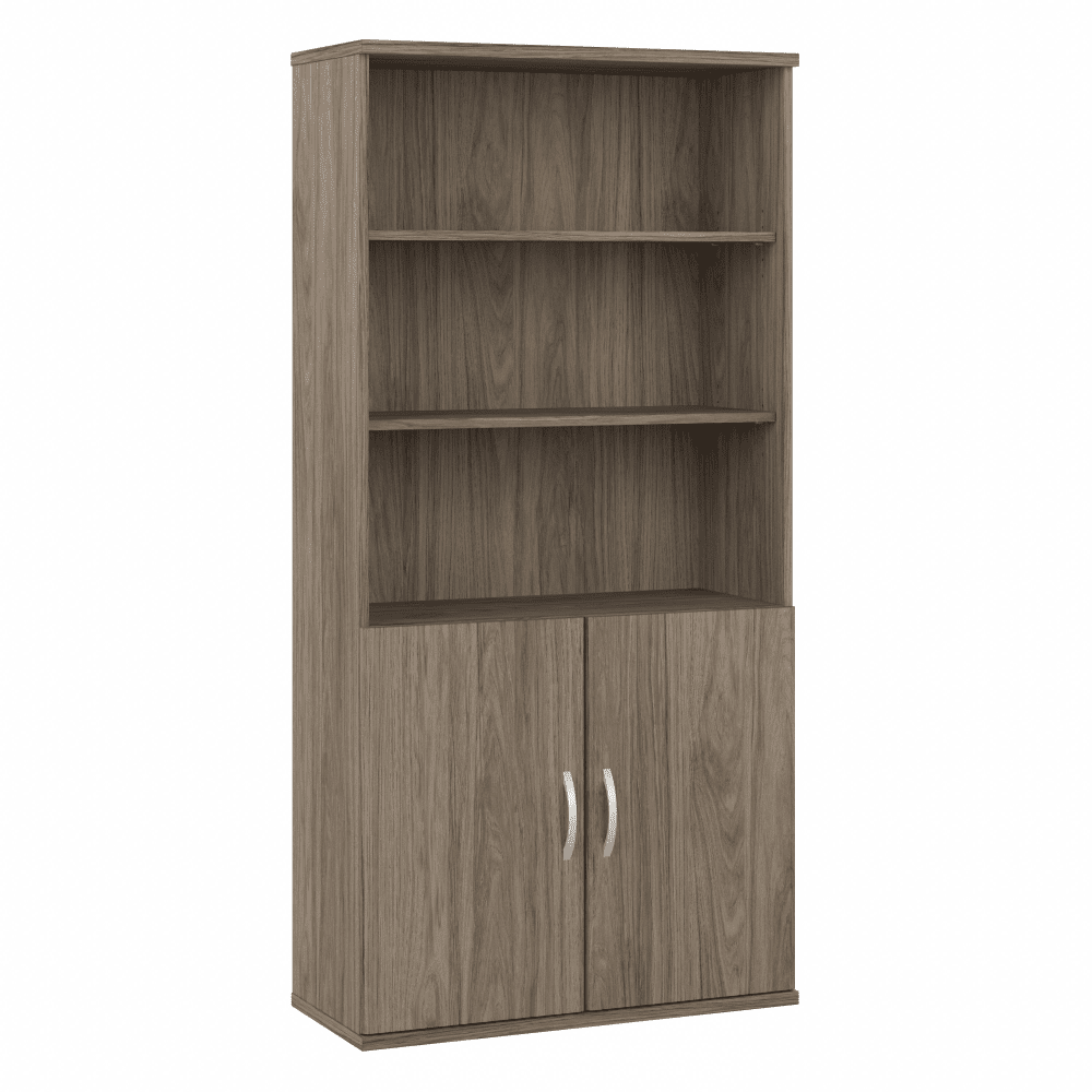 Bush Furniture Studio C 5 - Shelf Bookcase with Doors (STC015X) - SchoolOutlet