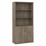 Bush Furniture Studio C 5 - Shelf Bookcase with Doors (STC015X) - SchoolOutlet