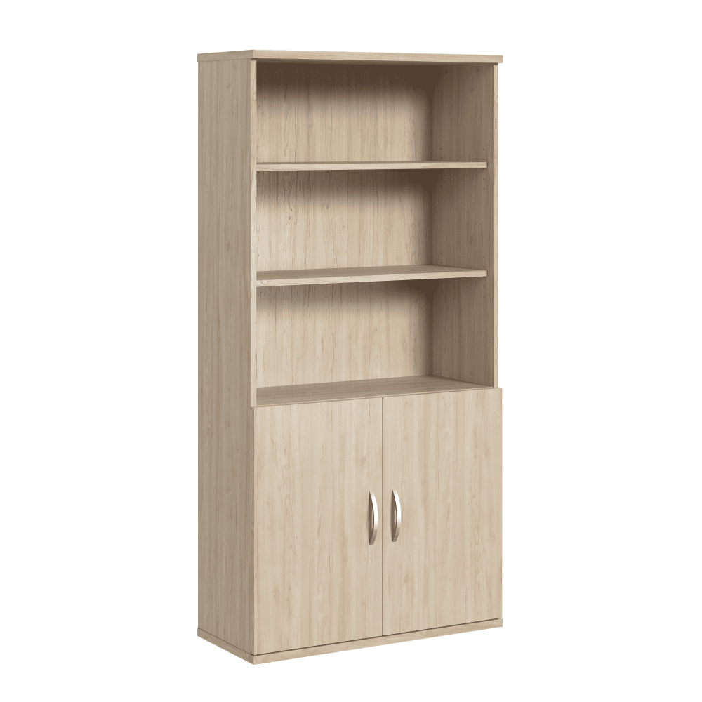 Bush Furniture Studio C 5 - Shelf Bookcase with Doors (STC015X) - SchoolOutlet