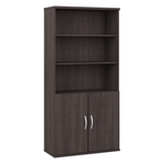 Bush Furniture Studio C 5 - Shelf Bookcase with Doors (STC015X) - SchoolOutlet