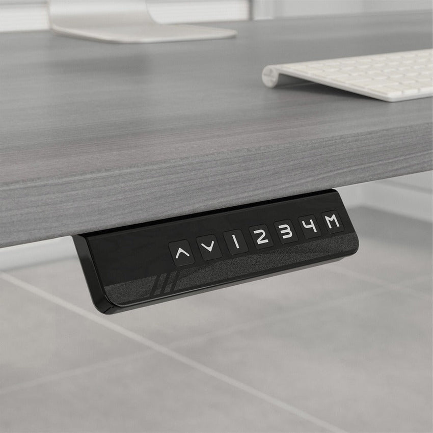 Bush Furniture Studio C Height Adjustable Standing Desk, Credenza & Storage (STC017X) - SchoolOutlet