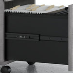 Bush Furniture Studio C Height Adjustable Standing Desk, Credenza & Storage (STC017X) - SchoolOutlet