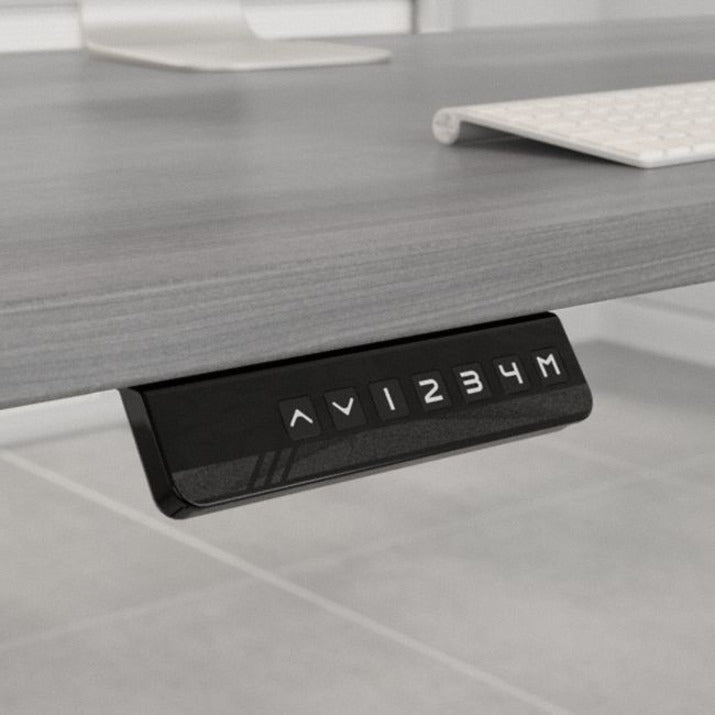 Bush Furniture Studio C Height Adjustable Standing Desk, Credenza & Storage (STC017X) - SchoolOutlet