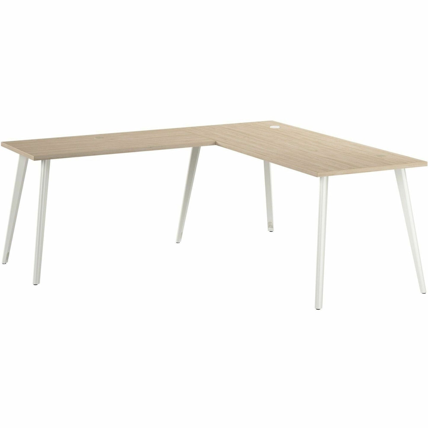 Bush Furniture Vista 72"W x 30"D L - Shaped Desk with Splayed Metal Legs (VST003X) - SchoolOutlet
