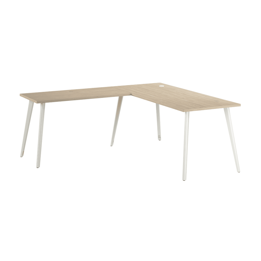 Bush Furniture Vista 72"W x 30"D L - Shaped Desk with Splayed Metal Legs (VST003X) - SchoolOutlet