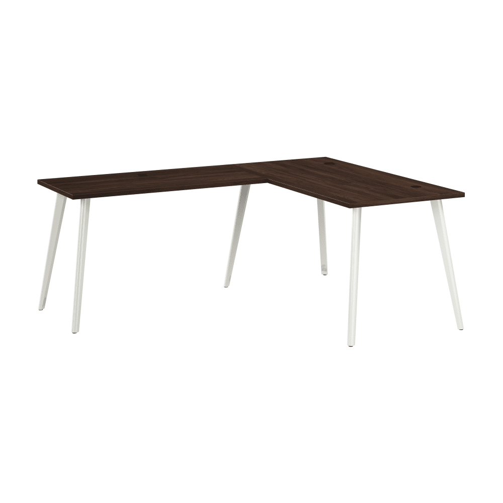 Bush Furniture Vista 60"W x 30"D L - Shaped Desk with Splayed Metal Legs (VST004X) - SchoolOutlet