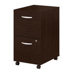 Bush Furniture 2 - Drawer Mobile File Cabinet with Lock and Smooth Ball - Bearing Slides (WC12952X) - SchoolOutlet