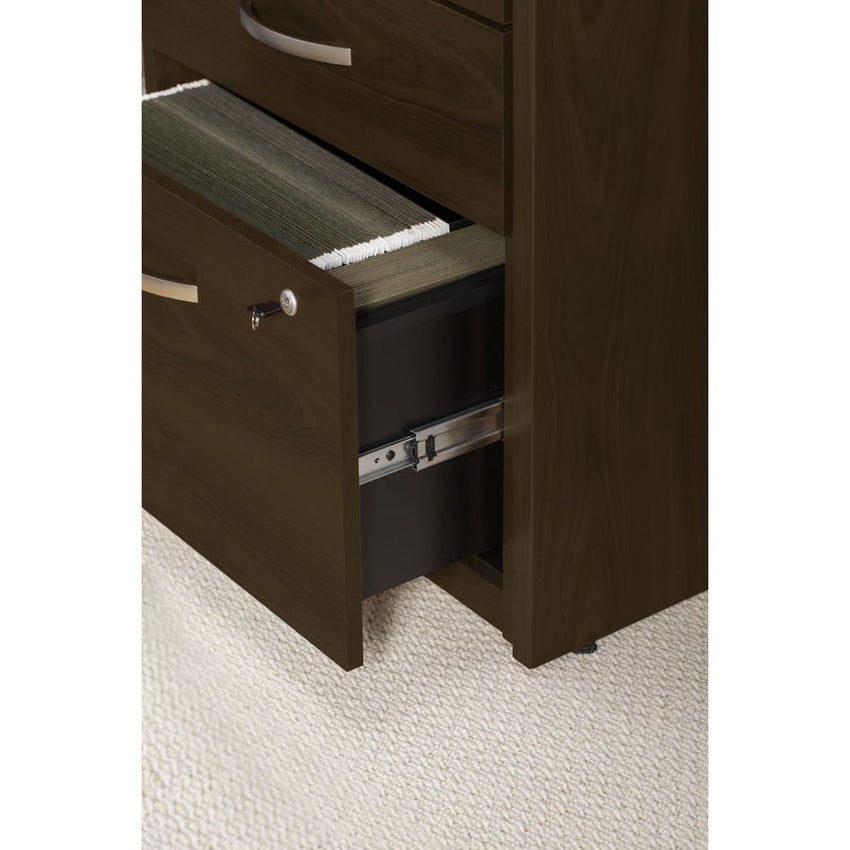 Bush Furniture 3 - Drawer Mobile File Cabinet with Lock and Full - Extension Slides (WC12953X) - SchoolOutlet