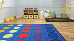 Carpets for Kids Seating Circles Rug, Blue, 7'6