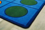 Carpets for Kids Seating Circles Rug, Blue, 7'6