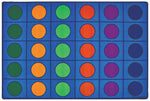 Carpets for Kids Seating Circles Rug, Blue, 7'6