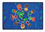 Carpets for Kids Give The Planet A Hug Rug, Blue, 6' x 9' (CFK - 4415) - SchoolOutlet