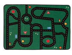 Carpets for Kids Go-Go Driving Play Value Rug, Green, 4' x 6' (CFK-48.22)
