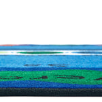 Carpets for Kids Bilingual Paint by Numero Oval Rug, Multi Color, 8'3