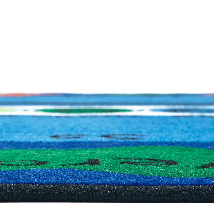 Carpets for Kids Bilingual Paint by Numero Oval Rug, Multi Color, 6'9" x 9'5" (CFK - 5395) - SchoolOutlet