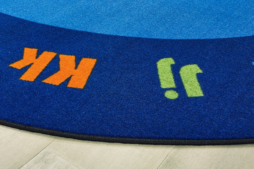 Carpets for Kids Circletime Early Learning Oval Rug, Blue, 7'6" x 12' (CFK - 90.98) - SchoolOutlet